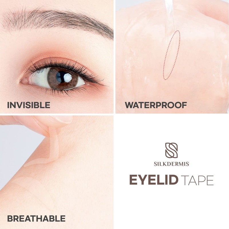 SILKDEMIS Professional Eyelid Tape 400Pcs (4mm,5mm,6mm,7mm), Eyelid Tape for Hooded