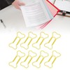 100pcs Colored Dog Bone Shape Paper Clips Black Lightweight Notebook