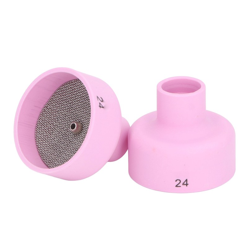 2Pcs TIG Welding Cup 24# Ceramic Nozzle 2.4mm Center Hole