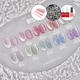 classic nail Yogurt gel water drop magnetic gel glitter gel 10 type set / 요거트젤 물방울 자석젤 글리터젤 10종 세트