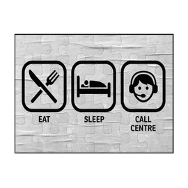 Makoroni - EAT Sleep Call Centre - Jigsaw Puzzle 30 pcs, DesO40