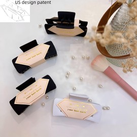 Bridesmaid Scrunchies Proposal Gifts square 4.1inch Bachelorette Accessories Hair Claws Clips Girls heart sunglasses gift Wedding Bachelorette Party Favors Decorations(18, Black)