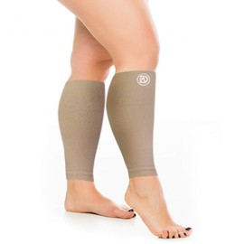 Dominion Active Plus Sized Compression Calf Sleeves (2XL, Nude)