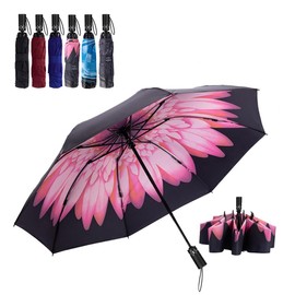 NOOFORMER Compact Reverse Folding Umbrella Automatic Windproof Travel Inverted Umbrellas