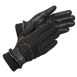 LeMieux Unisex Waterproof Lite Riding Gloves in Black - Flexible - Thermal Insulation - M