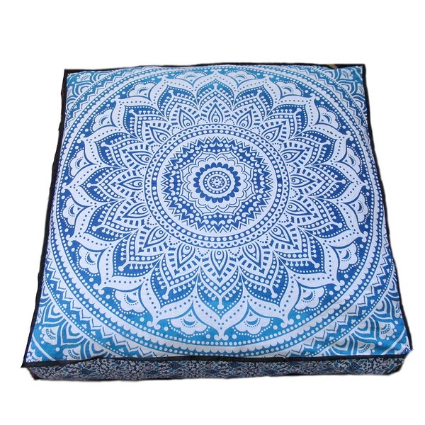 ICC Large Square Floor Pillow Cover Hippie Ottoman Pouf Cover