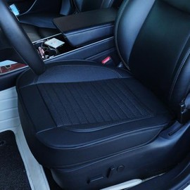 Banklif 【Just 1 Piece Luxury Faux Leather Car Seat Cover Front Bottom Seat Cushion Cover, Anti-Slip and Wrap Around The Bottom,Easy Installation Fits 95% of Vehicles （Black13）【Just 1 Piece】