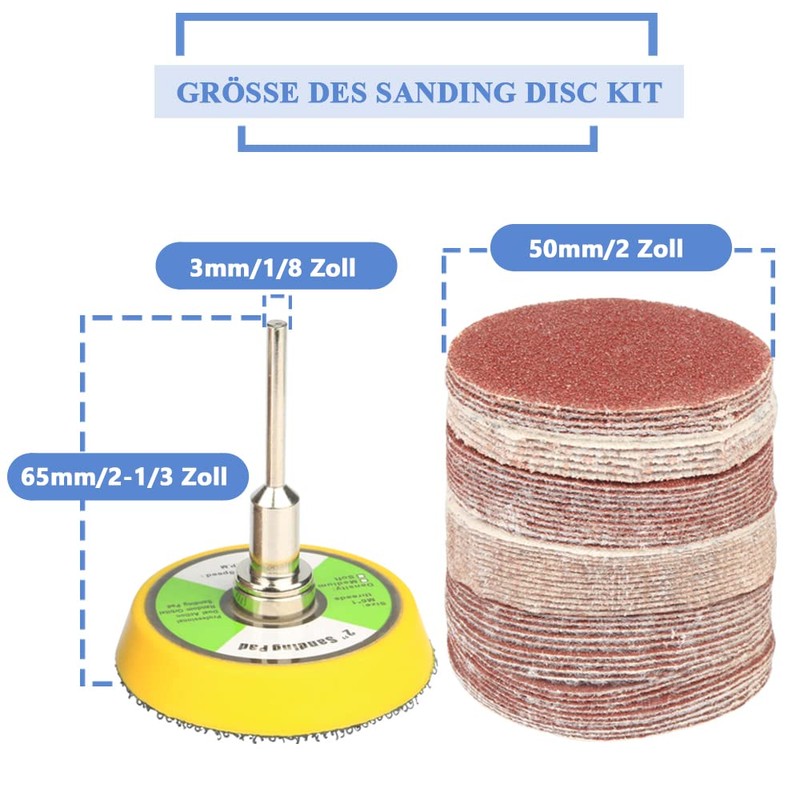 Mesee Pack of 50 Sanding Discs Pads, Sandpaper Polishing Pad,