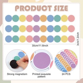 Qeeenar 24 Pcs Magnetic Borders for Classroom Whiteboard Magnetic Strips Bulletin Board Borders School Classroom Chalkboard Trim Decorations(Pastel)