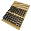MIAO YUAN Bamboo In-Drawer Knife Block, 17 Slot Large Capacity