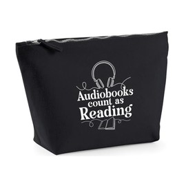 Hippowarehouse Audiobooks Count as Reading Printed Make up Cosmetic wash Bag 18x19x9cm