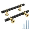 Rergy Cabinet Handles Drawer Pulls and Knobs, 10Pack Black and