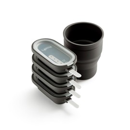 Lékué Classic 3400235SUR - Moldes cremosos para helados, 4 unidades, color café