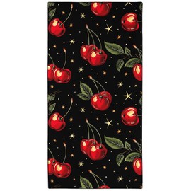 YISUMEI Cherries Beach Towels for Adults Extra Large 180 x 90 cm, Fruit Pattern Print Microfibre Quick Dry Towel for Travel Swimming Camping Sports
