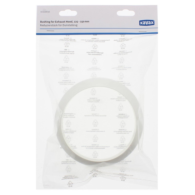 Xavax 110836 Reducer for Extractor, Reduces 150 auf 125 mm