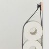 Tiger Toilet Roll Holder, Stainless Steel, Black, 5 x 38