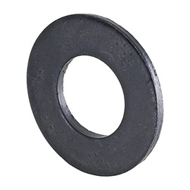 3/8 USS Thick Flat Washer (50 Pack) 3/8" x 1" Ceramic Black Ruspert Coating for Exterior Use by Makers Bolt