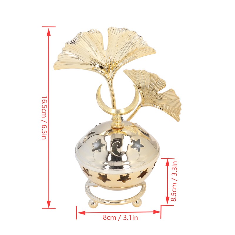 Candle Holder Arabian Star Moon Ginkgo Shape Metal Candle Holder