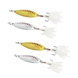 (Orurdo Fishing Equipment) Jig Nami Katchi Spoon! Thick Flounder Spoon, 1.1 oz (30 g), 2 Colors (Gold/Silver), Set of 4, For Salt Games such as Flounder, Magochi, Yellowtail, Amberjack, Sea Bass,