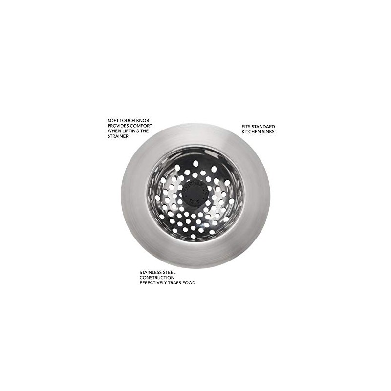 KitchenAid Stainless Steel Sink Strainer, Black