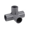 sourcing map 4-Way Elbow PVC Pipe Fitting Furniture Grade 20mm