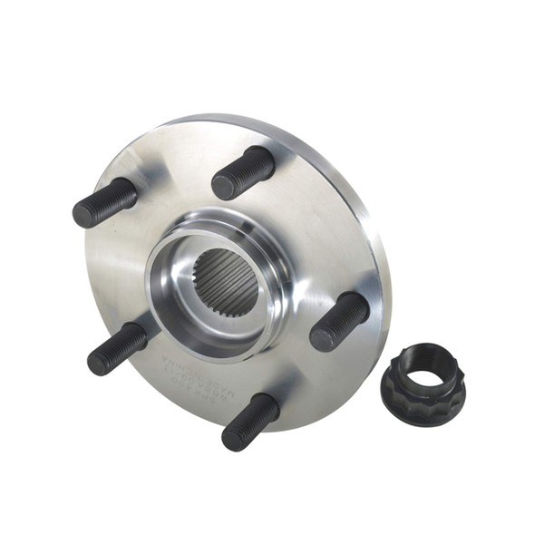 Front Wheel Hub with Axle Nut 5 Lug Replacement for