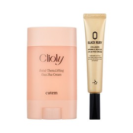 Qtem Lifting Guasha Cream 65ml + Black Ruby Collagen Eye Cream 30ml / 큐템 리프팅 괄사크림 65ml + 블랙루비 콜라겐 아이크림 30ml