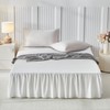 Uozzi Bedding Bed Skirt Queen Size Three Fabric Sides Elastic