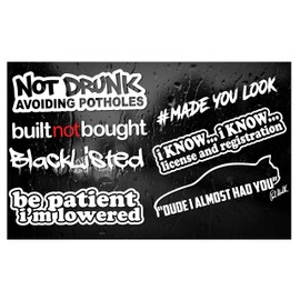 Blacklisted Decal Bulk Pack_ Sticker Bomb Set Qty 7 / Waterproof / 6 Year Life 4.2