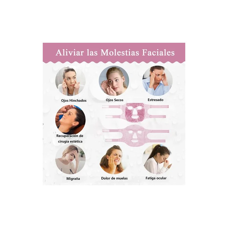 Mascarilla Facial De Hidrogel Frio Caliente Reutilizable