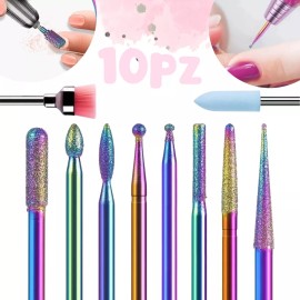 Universo en Linea 10 Piezas Puntas Para Uñas Limpiador De Cutículas Pulidor