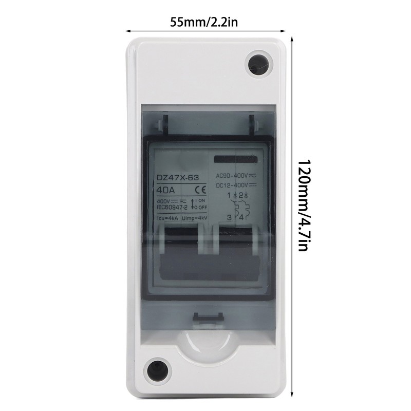 PV Solar Disconnect Switch 2P 40A IP65 Waterproof PA66 Shell