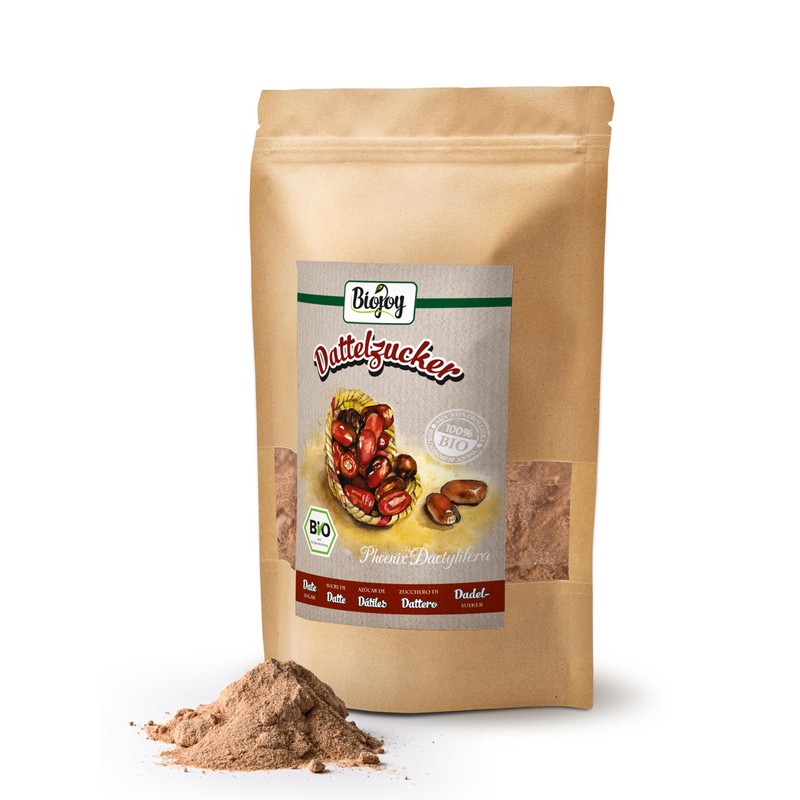Biojoy Organic Date Sugar, Unrefined and Natural, from Deglet Nour,