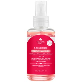 Nature Spell Stretch Mark Body Oil, Strengthens Skin Elasticity & Helps With the Appearance of Stretch Marks and Scars, Infused With Vitamin E, Vegan, 100ml