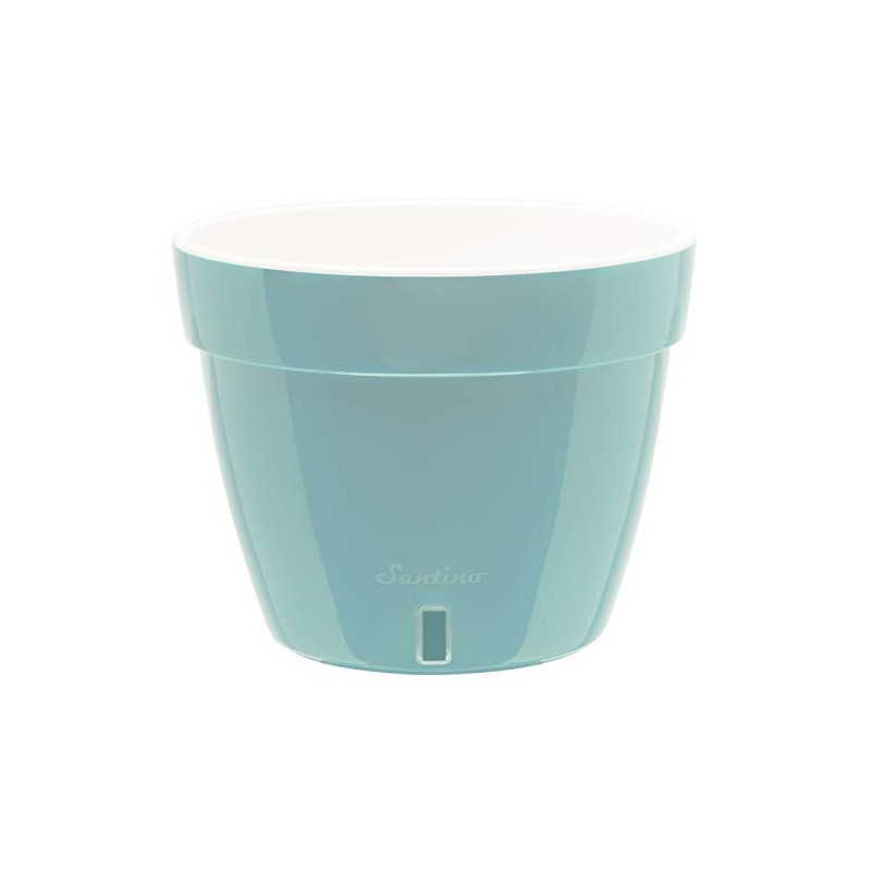 Maceta de autorriego Asti, Jardín, Mentol/Blanco, 7.9