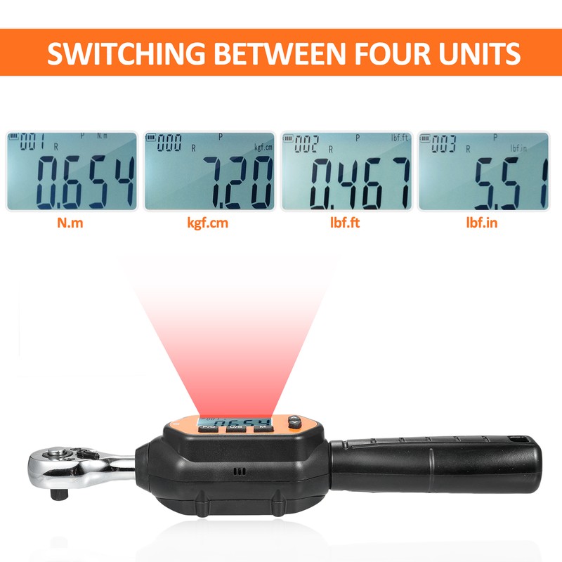 EWM-R-10 1/4'' Drive Mini Digital Wrench Handheld Portable Digital Wrench