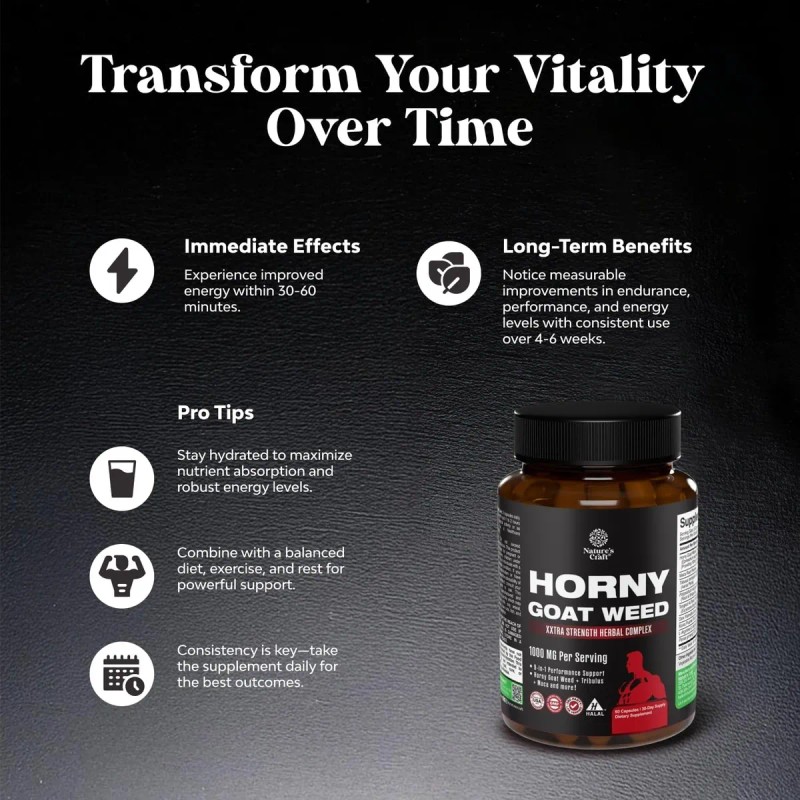Ayuda Aumentar El Flujo Sanguneo Horny Goat Weed 60 Cps