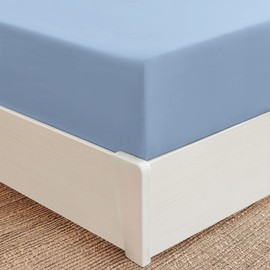 Mellanni Extra Deep Pocket King Fitted Sheet - Iconic Collection Bedding Sheets with up to 21 inch Deep Pocket - Soft & Cooling - Fade & Stain Resistant - 1 PC (King, Blue Hydrangea)