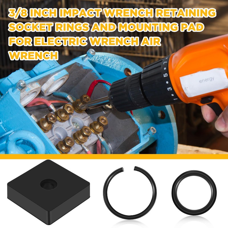 Relaxweex 20 Sets 3/8" Impact Retaining Ring With O-Ring Compatible