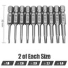 NAUIX Triangle Drill Bit Set (10pcs- 2" Long S2 Steel
