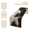 FengMingRui Cowhide Table Runner Black and White Milk Cow Western