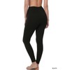 Women's Premium Cotton Full Length Leggings (Small, Black)