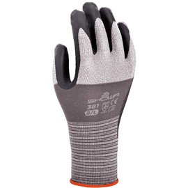 SHOWA 381 Nitrile Coated Work Glove, Grey, XL