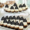 18pcs Black Glitter Poop Dessert Cupcake Topper Pick for Funny