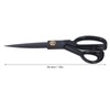 Sewing Scissors 10in Black High Manganese Steel Iron Ergonomic Curved