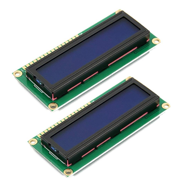 Hailege 2pcs DC3.3V HD44780 1602 16x2 Letters LCD Display Adapter