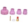 7Pcs TIG Gas Lens Kit Ceramic Cup Electrode Holder Connector