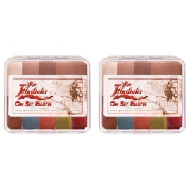 Premiere Products Inc. 2 Pk Skin Illustrator On Set Fleshtone Mini Palette SFX Pro Makeup Tattoo Cover