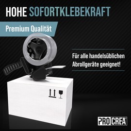 PROCREA® - 3x Parcel Tape Transparent Set [Premium Quality - Crystal Clear] Extra Strong Packing Tape & Packaging Tape in Professional Quality - Universal Tape for Parcels and Boxes