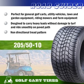 ROADGUIDER 205/50-10 Golf Cart ATV Tires 4 Ply 205/50x10 -Set 2-14002